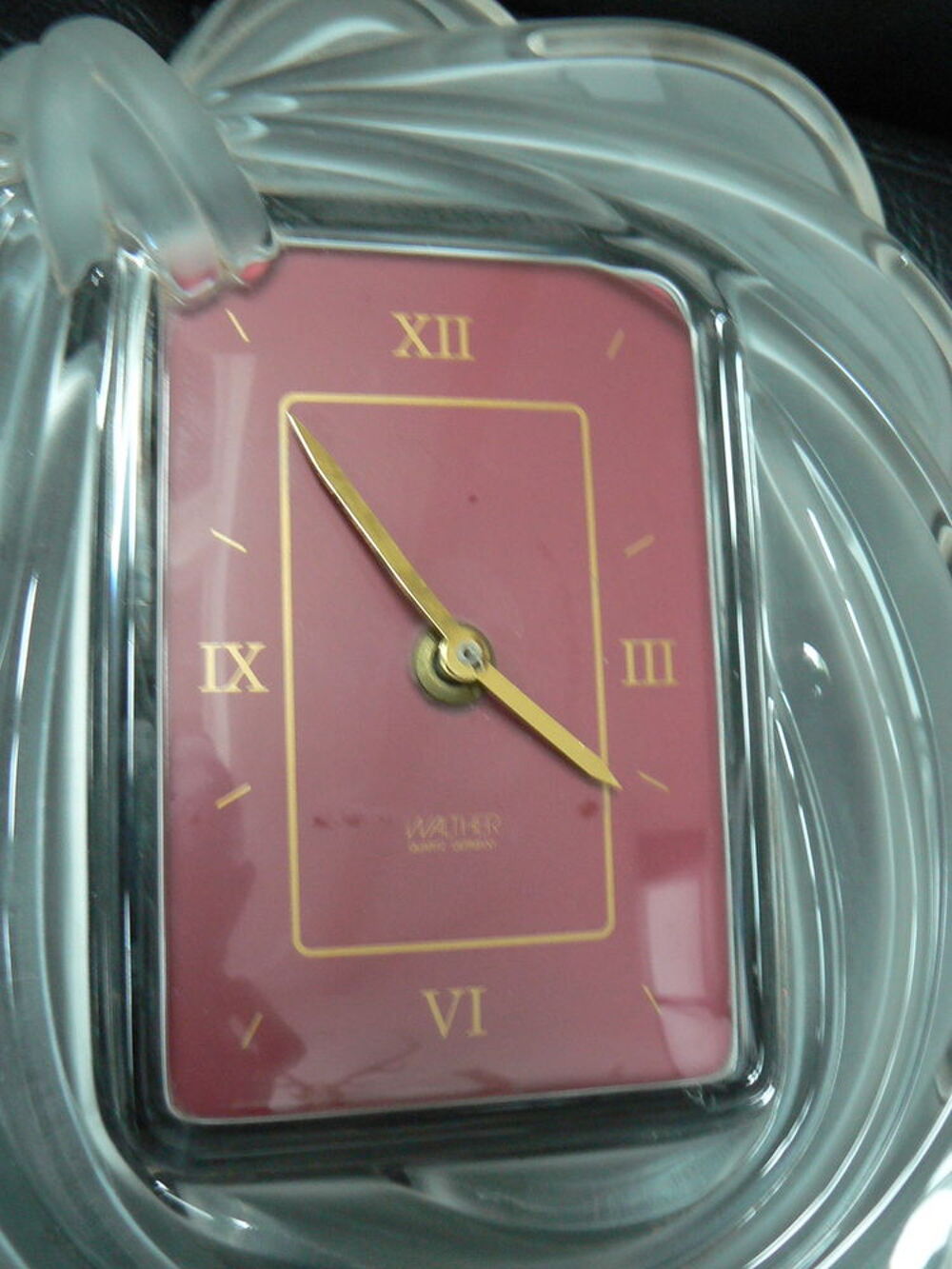 Montre murale vintage marque Walther en cristal Décoration