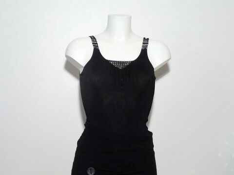 Top/ Tee shirt Noir � Double Bretelles Encolure en V-Camaieu 12 Paris 15 (75)