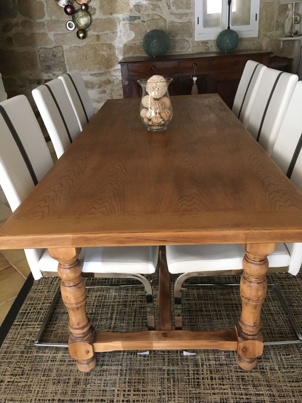 Table de ferme en ch&ecirc;ne Meubles