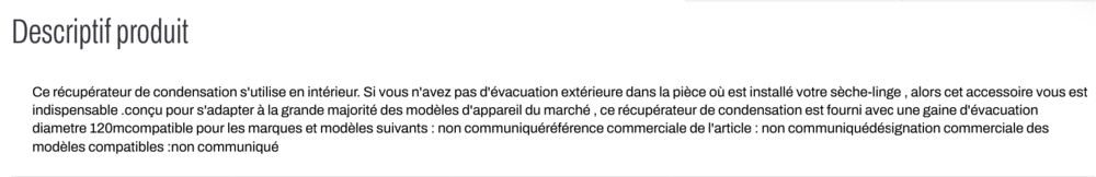 Condenseur Universel Pour S&egrave;che Linge Electroménager