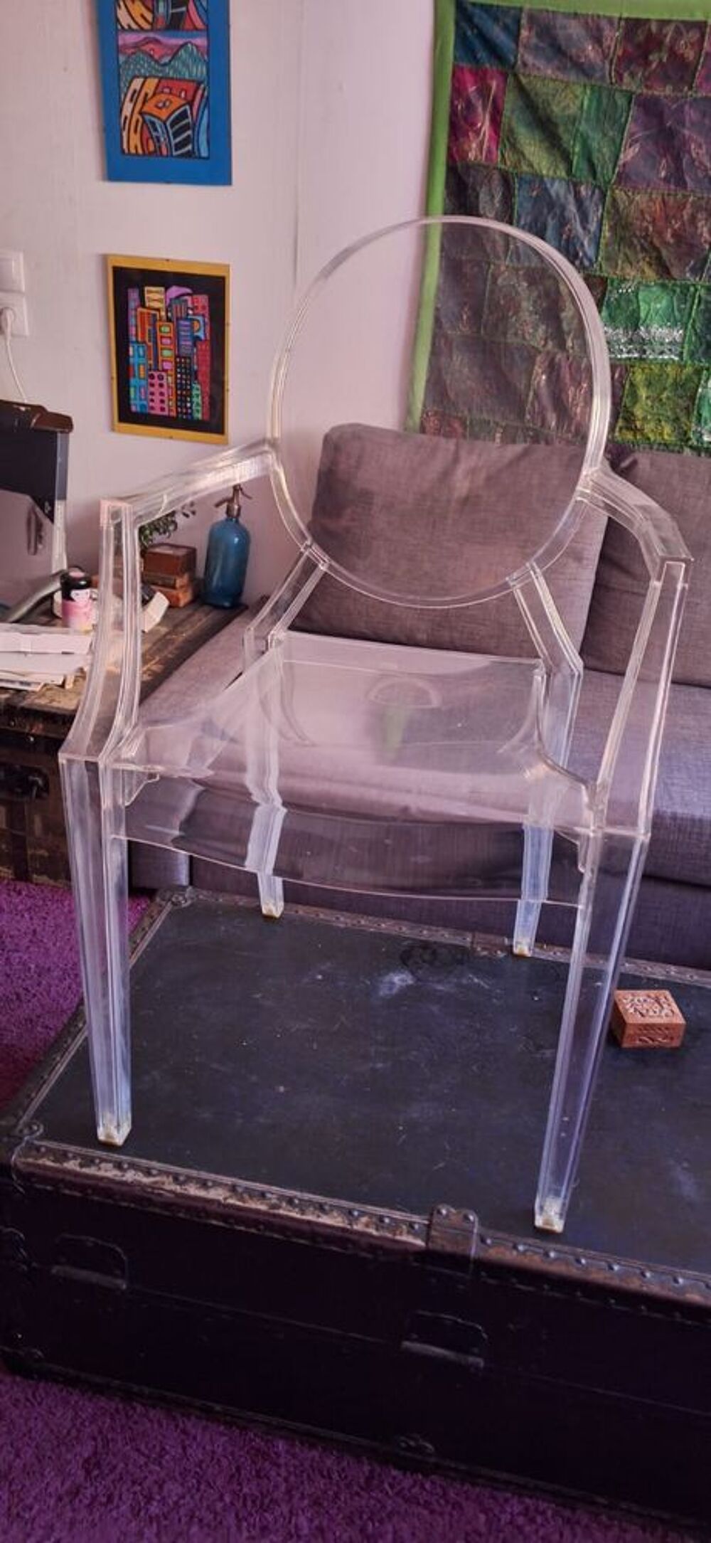 lot de 2 fauteuils Louis Ghost sign&eacute;s Philippe Starck Décoration