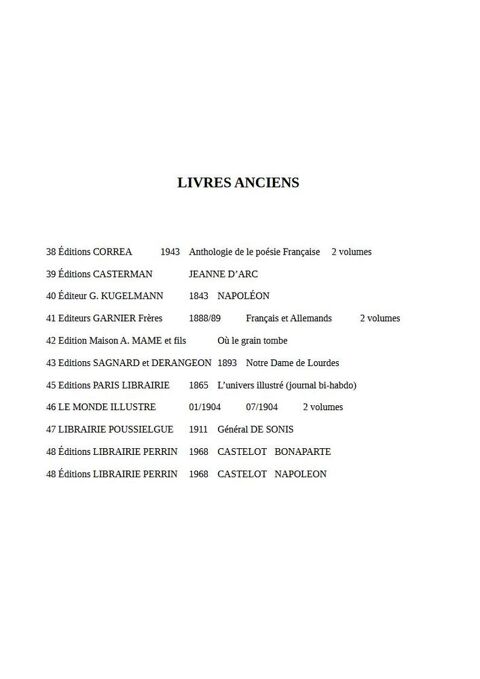  LIVRES ANCIENS 0 Lyon 1 (69)