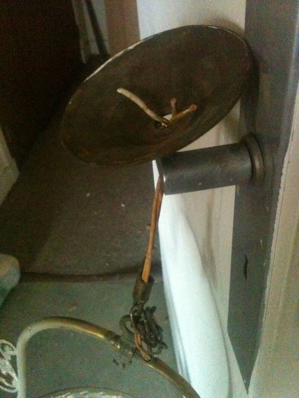 Suspension lampe ancienne cuivre ou laiton Décoration