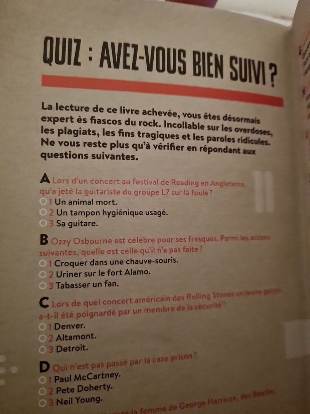 le contre manuel du rock Livres et BD