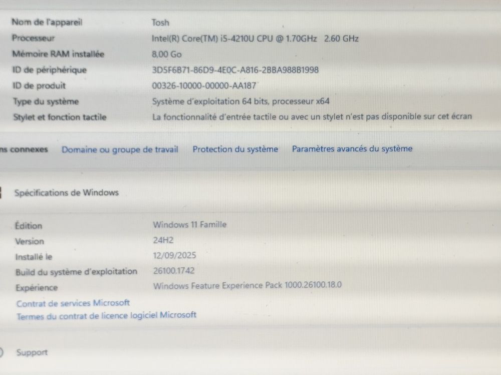 PC portable Toshiba satellite Matériel informatique