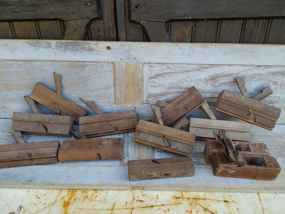 Lot Rabots Menuisier Bouvet Menuiserie Outil Ancien 