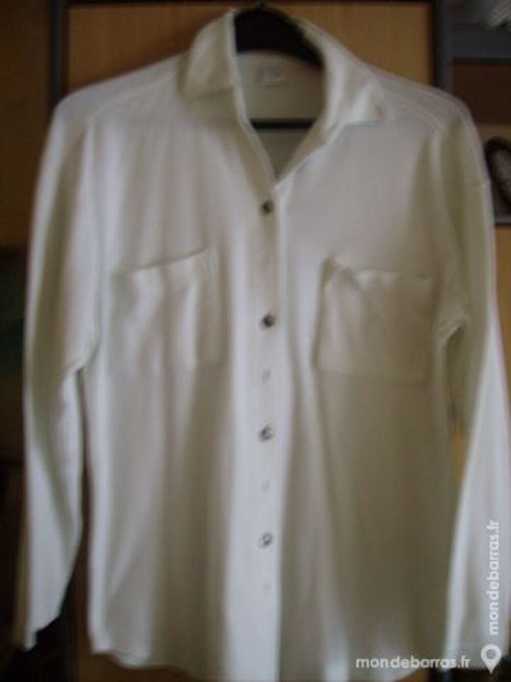 Chemise manches longues blanc cass&eacute; Vêtements