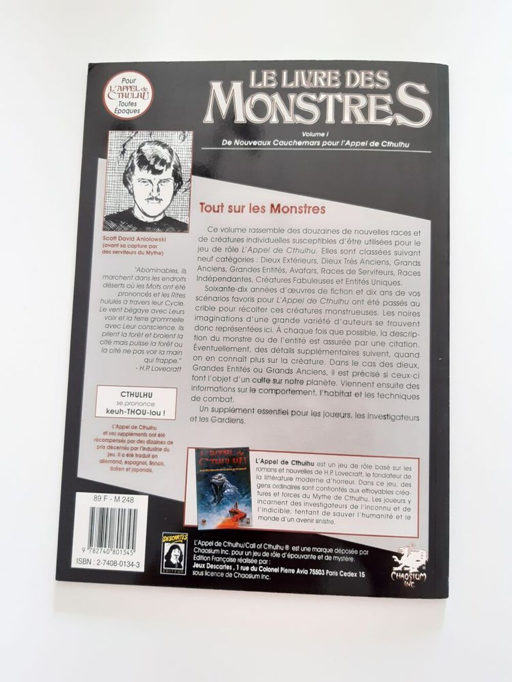 Le livre des monstres cthulhu 