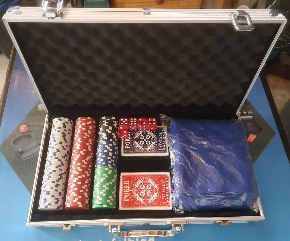 Plateau pour table de poker avec jetons et cartes Jeux / jouets