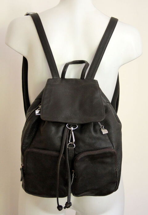 Sac à dos cuir chocolat LA BAGAGERIE 90 Issy-les-Moulineaux (92)