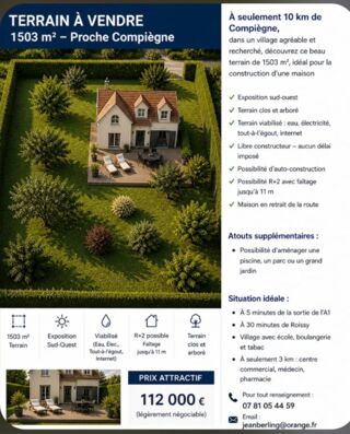  Terrain � vendre 1503 m� Canly