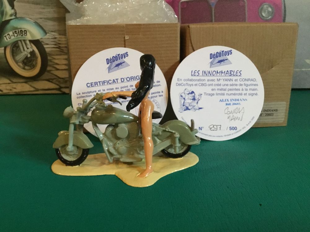 Figurine Plomb Decotoys Alix moto INDIANS 