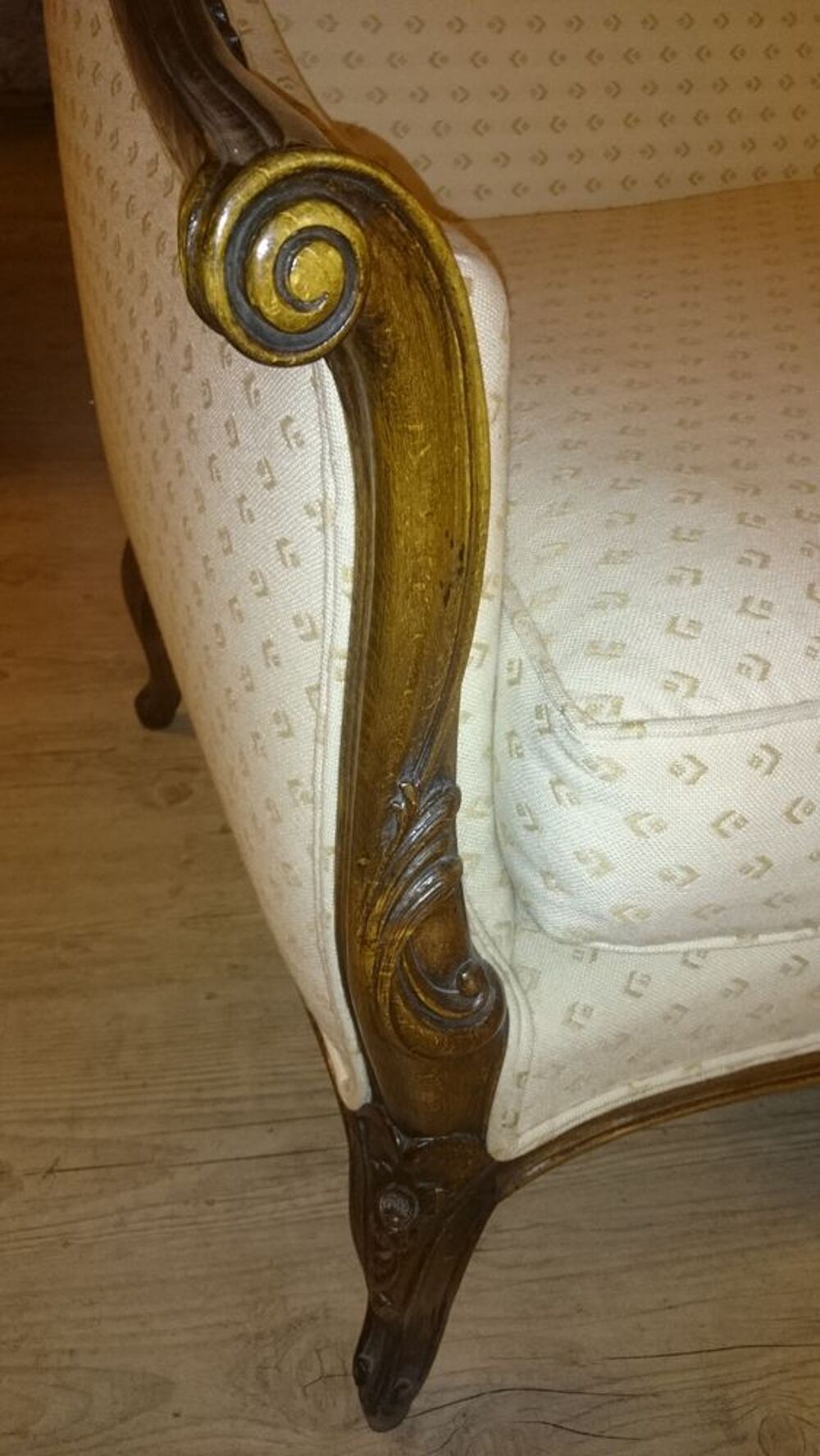 Banquette style Louis XV . Meubles