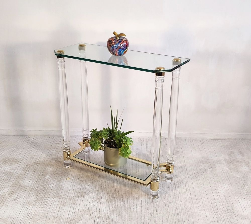 Tr&egrave;s belle Console Vintage Ann&eacute;es 80 Rom&eacute;o R&eacute;ga - Altuglas Meubles