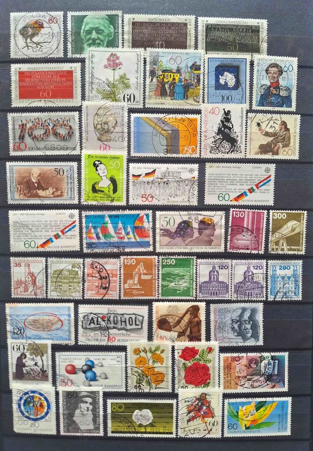 S&eacute;rie de timbres de collection d'Allemagne bis 