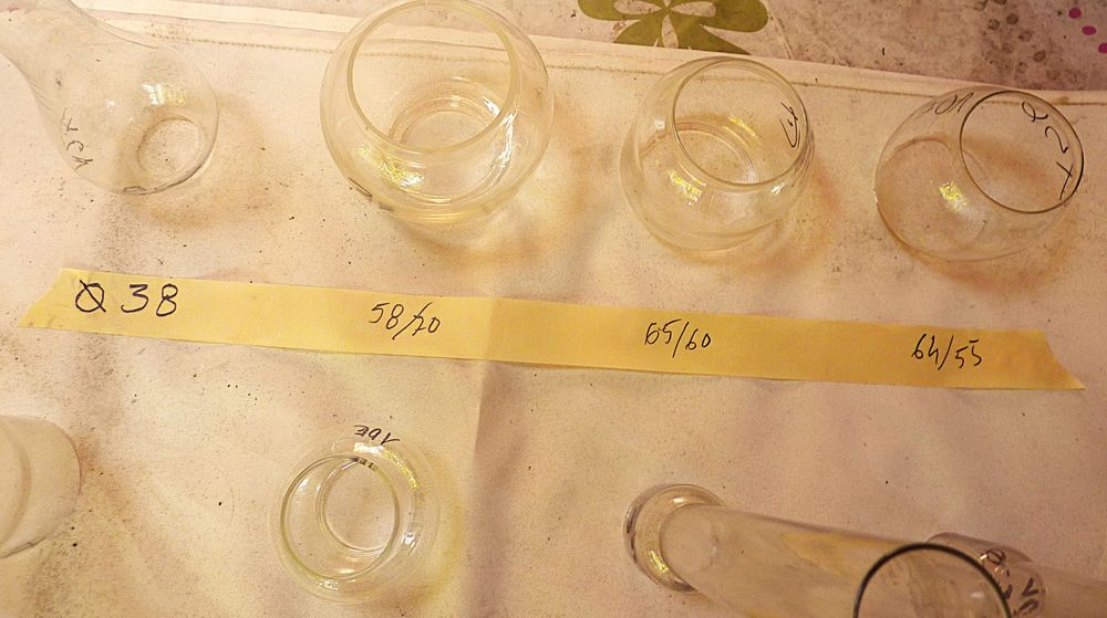 Verres pour Lampes anciens cristal Décoration