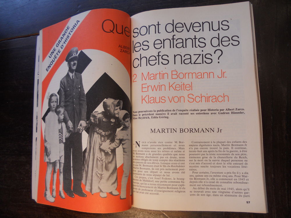 HISTORIA. LES TRUANDS. LES ENFANTS DES CHEFS NAZIS No 384 Livres et BD