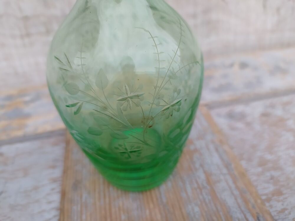 Carafe Verre Ouraline ou Cristal D&eacute;cor V&eacute;g&eacute;tal Grav&eacute; Décoration