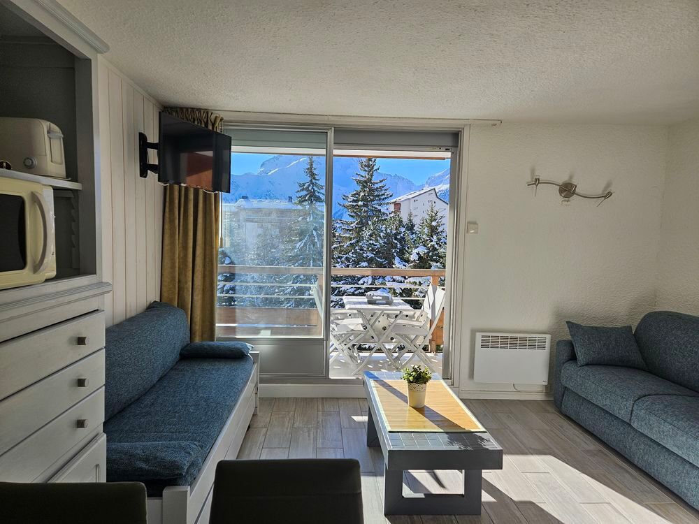   Les 2 Alpes Gd studio plein Sud Centre pied pistes+2 garages Rhône-Alpes, Les Deux Alpes (38860)