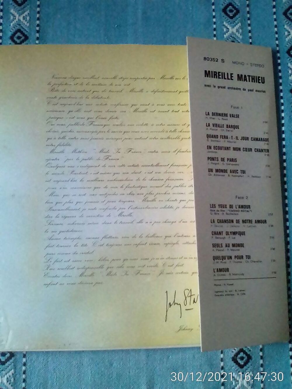 Vinyle 33T MIREILLE MATHIEU CD et vinyles