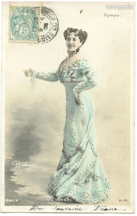 Carte Postale Ancienne-Olympia-Dora Parnès- photo Reutlinger Montmirail (51)