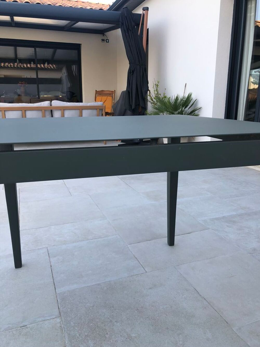 Table M&eacute;tal Aluminium Int&eacute;rieur / Ext&eacute;rieur Meubles