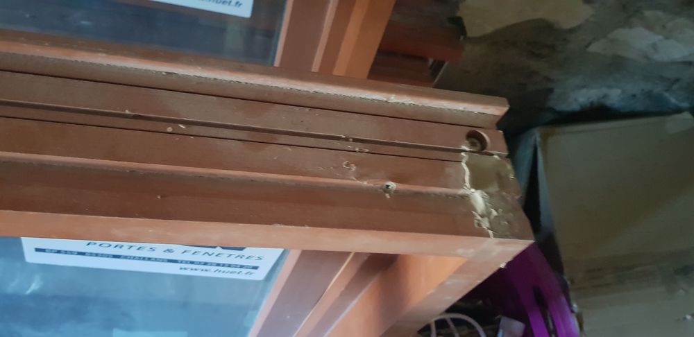 Lot fen&ecirc;tre PVC Bois duble vitrage Bricolage