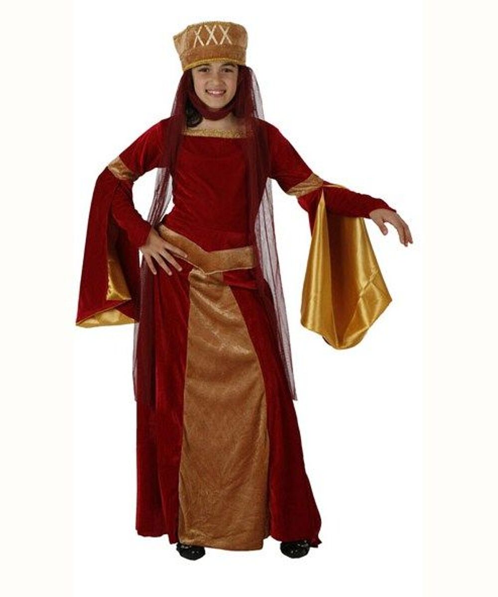 Deguisement costume Dame m&eacute;di&eacute;vale rouge 5-6 ans Jeux / jouets