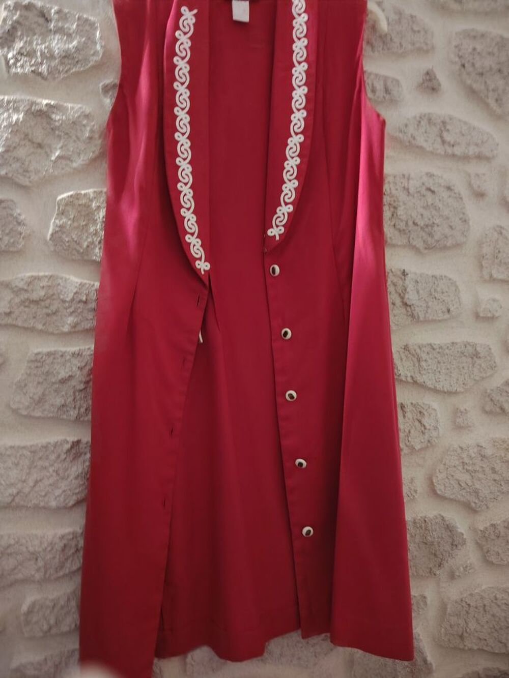 robe couleur rose col blanc Vêtements