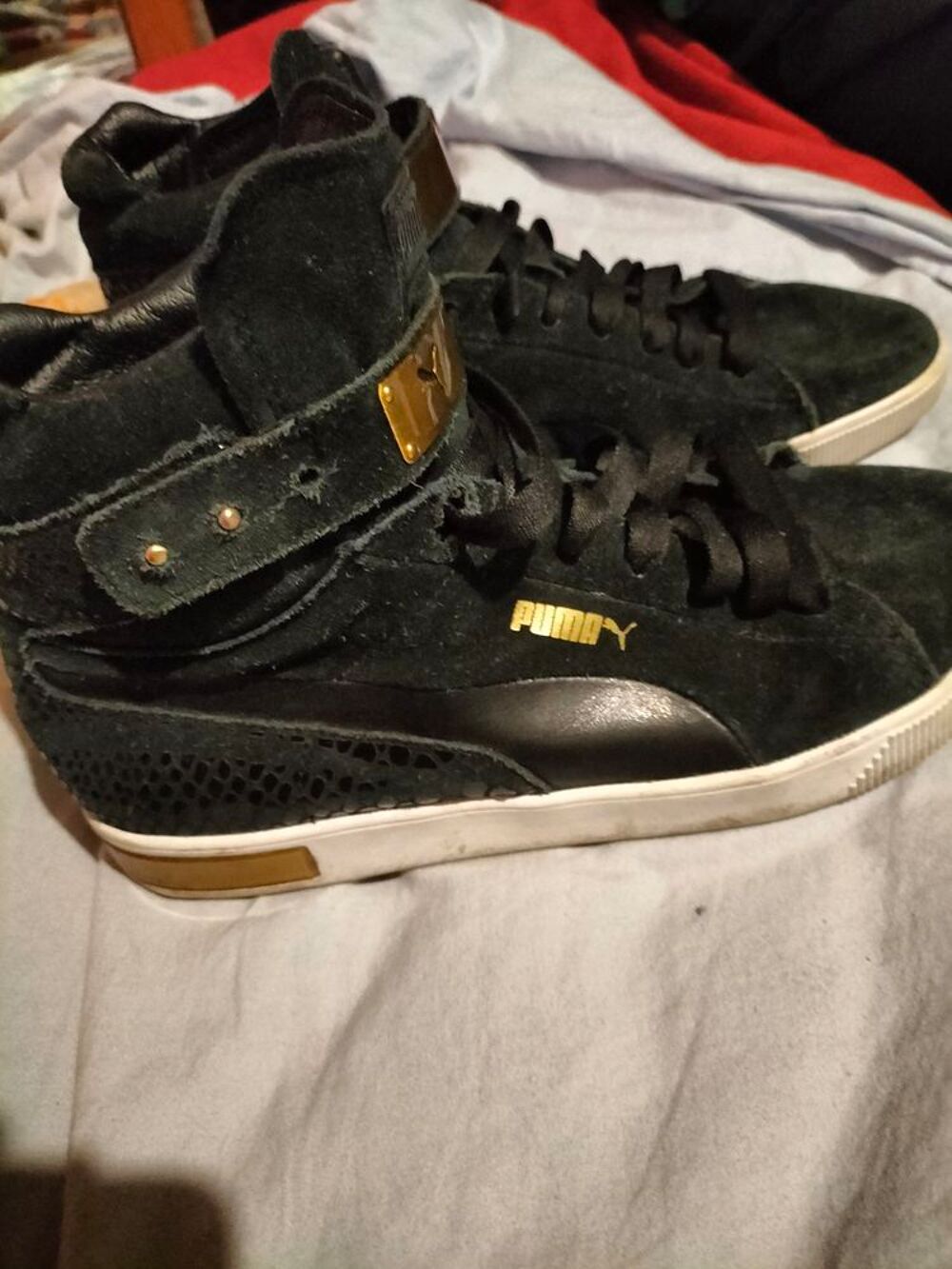 Basket montante cuir Puma lifestyle pointure 39 tr&egrave;s bon &eacute;ta Chaussures