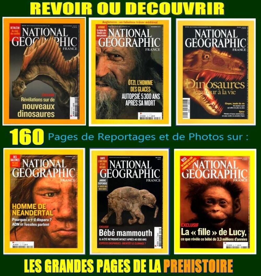PR&Eacute;HISTOIRE - national g&eacute;ographic - HISTOIRE Livres et BD