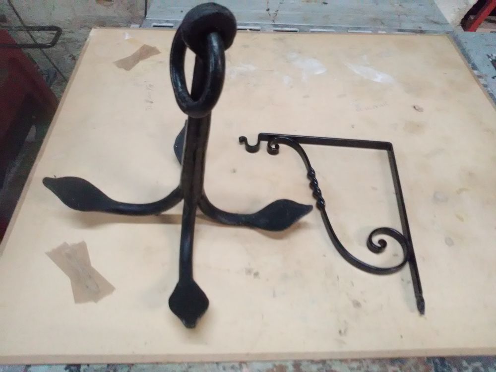 Grappin, encre marine en fer forg&eacute; Décoration