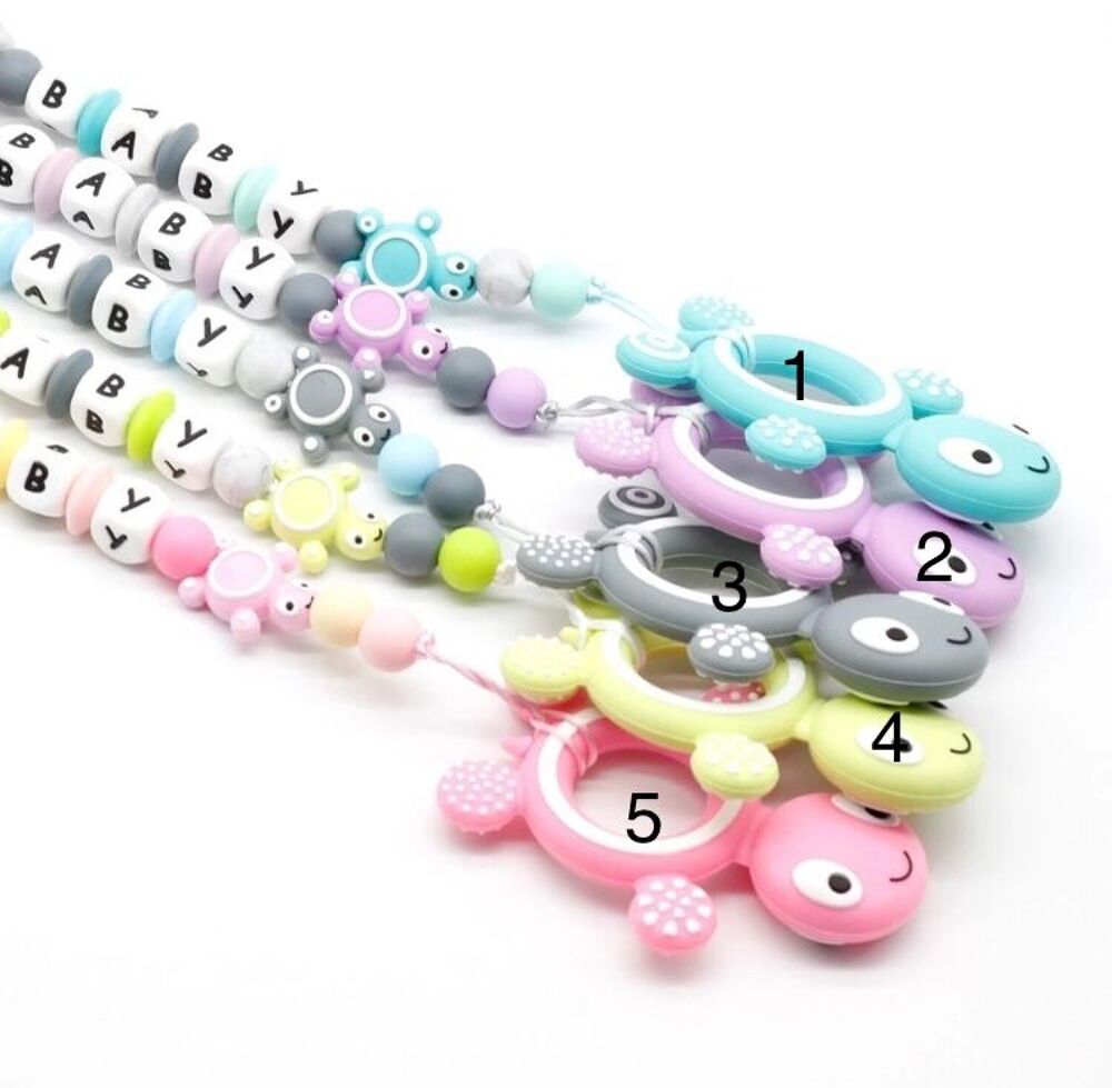 attache t&eacute;tine silicone &agrave; personnaliser Puériculture