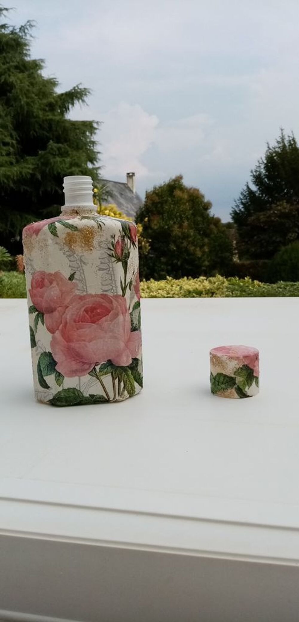 BOUTEILLE EN VERRE DECOREE Décoration