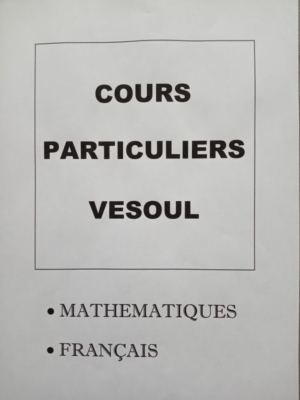   SOUTIEN SCOLAIRE VESOUL 