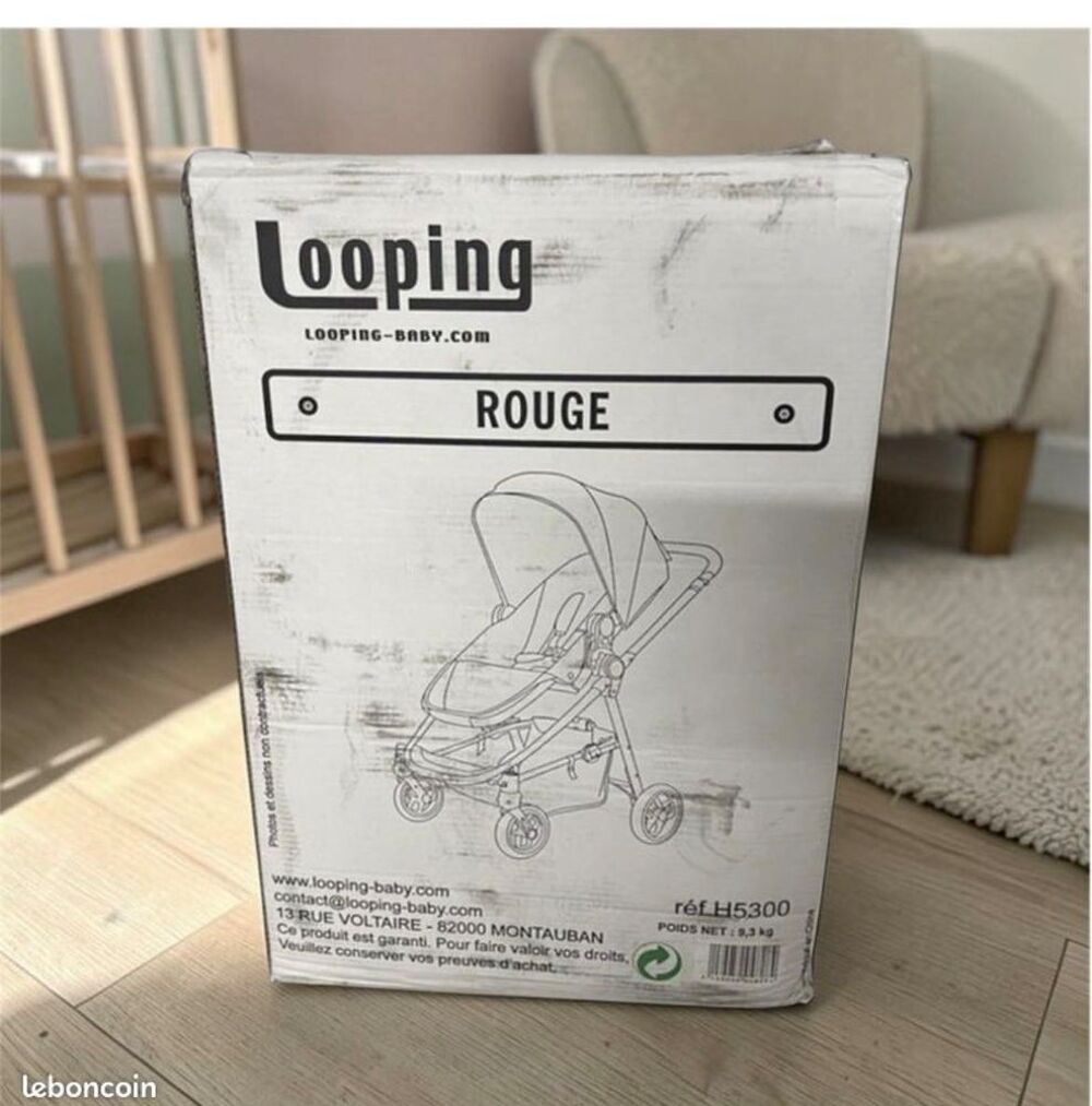 Poussette Rouge - Looping Vêtements
