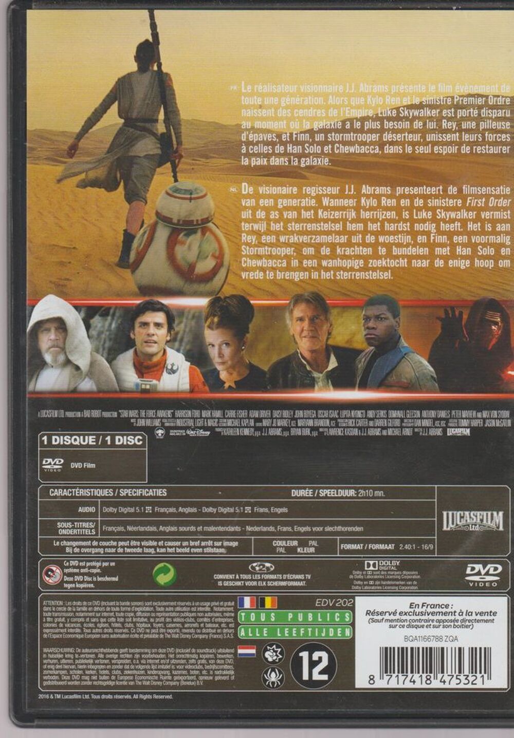 Star Wars le retour de la force DVD et blu-ray