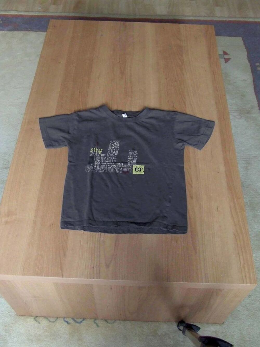 Tee-shirt manches courtes, gris fonc&eacute;, 10&nbsp;ans (134 146 cm) Vêtements enfants