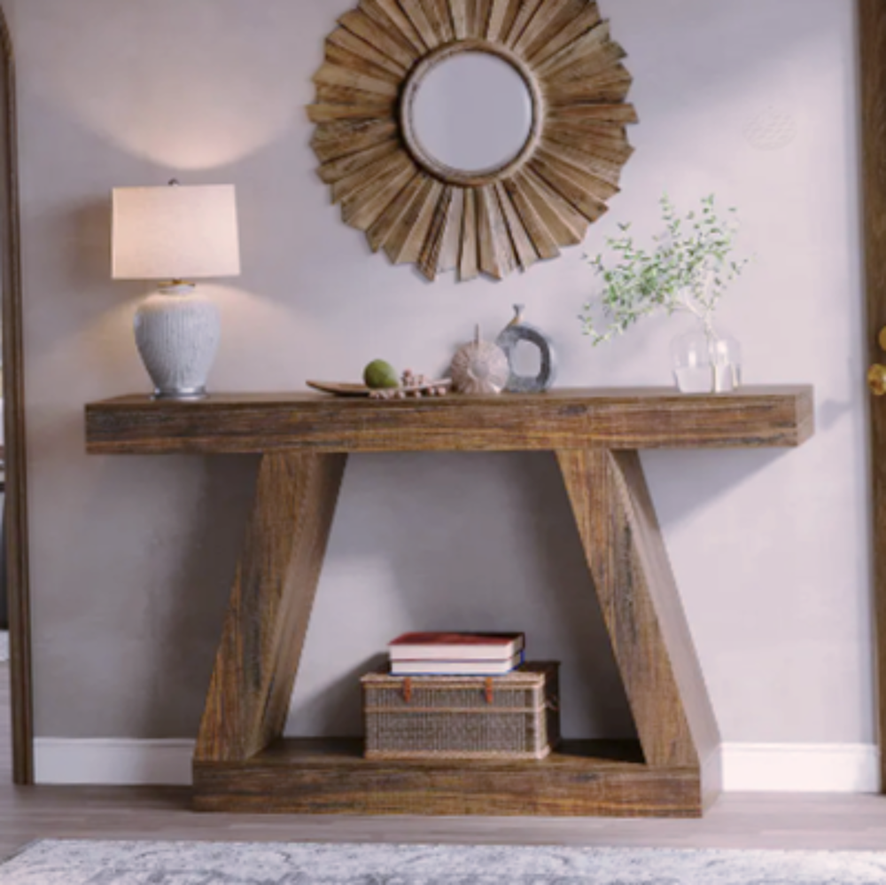 Console bois massif inspiration artisanale ? Tendance nature Meubles