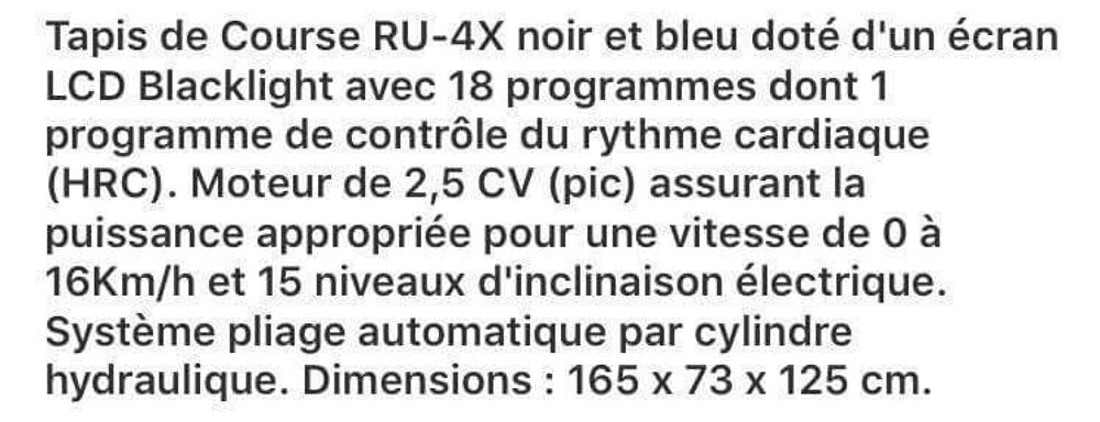 Tapis de course Sports