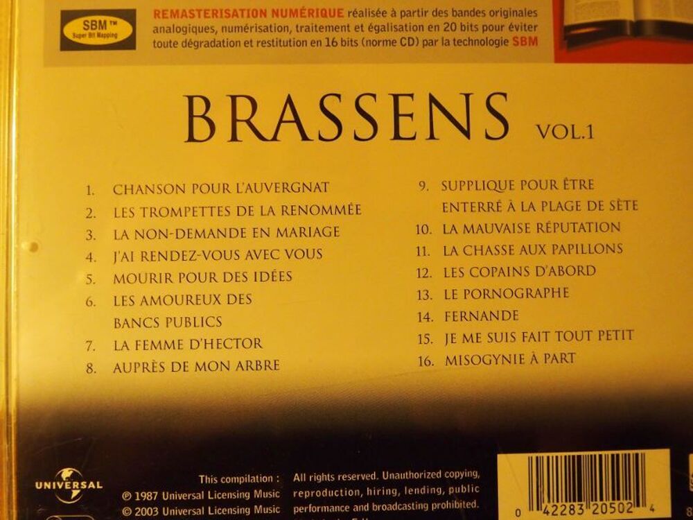 CD BRASSENS CD et vinyles
