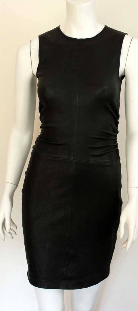 Robe cuir noir drape VENT COUVERT T.36 180 Issy-les-Moulineaux (92)