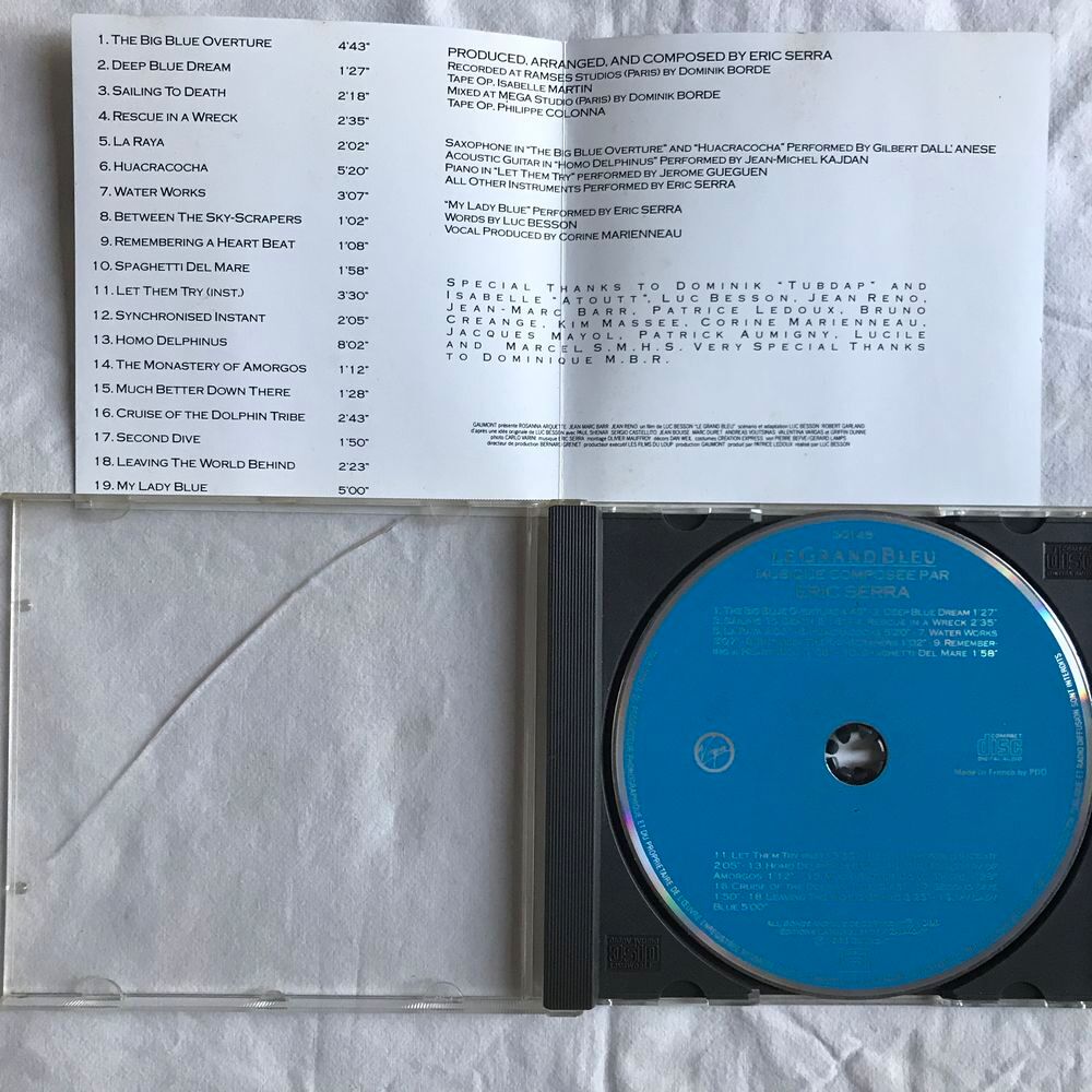 CD Eric Serra Le Grand Bleu Film De Luc Besson 30145 CD et vinyles