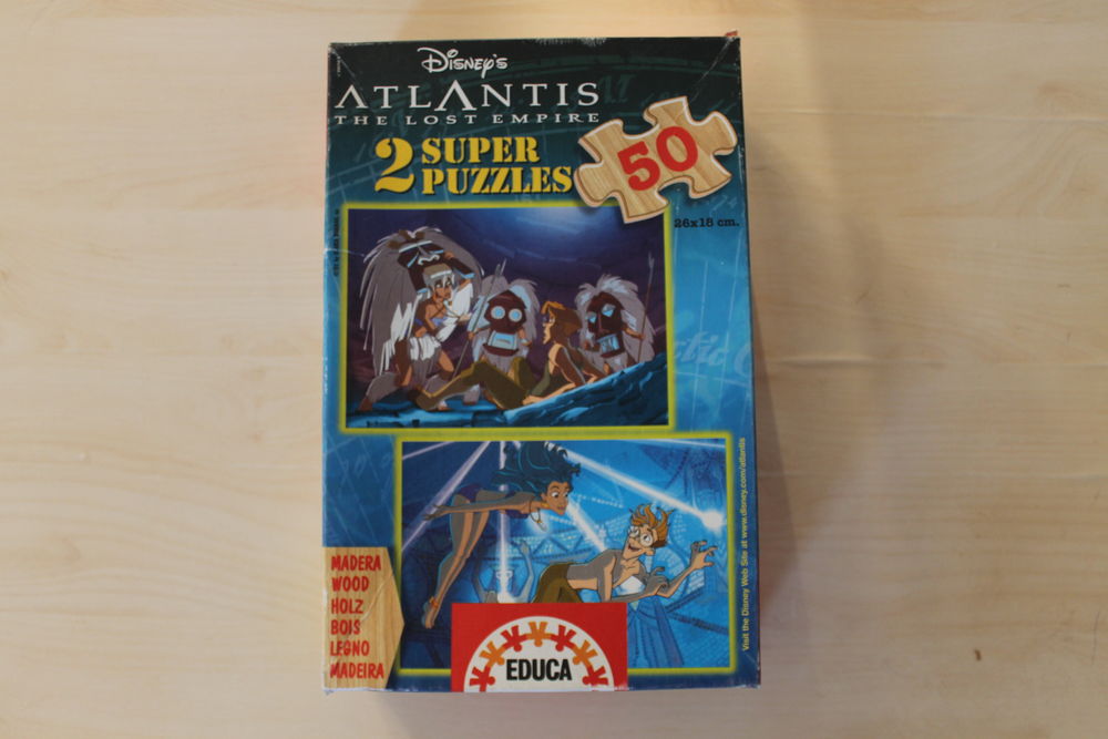 Lot 2 puzzles x 50P en bois EDUCA? Disney ?ATLANTIS (5/6ans) Jeux / jouets