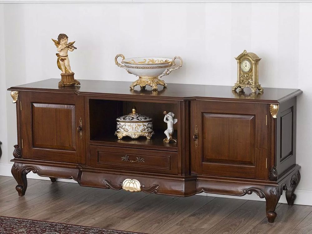 Meuble TV couleur noyer en bois d'acajou
Meubles