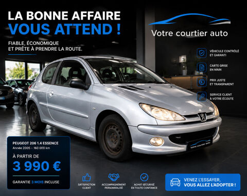 Annonce voiture Peugeot 206 3990 €