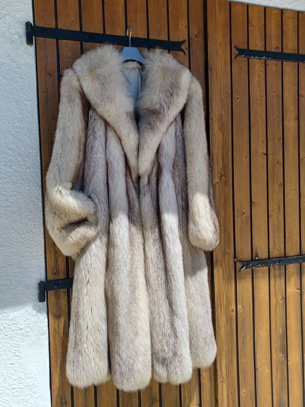 Superbe Manteau De Fourrure Renard Bleu Long Ancien Vêtements