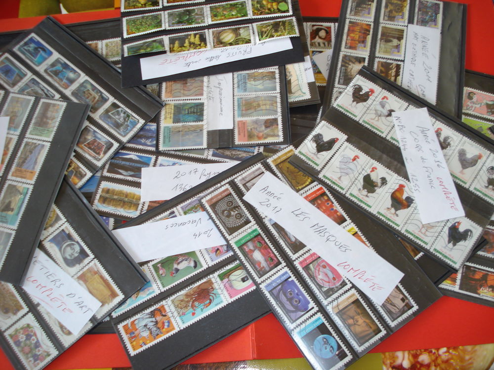 S&eacute;ries de timbres adh&eacute;sifs France 