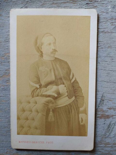 Portrait Militaire Zouave 1870 Nommé Photo Mathieu Deroche 60 Loches (37)