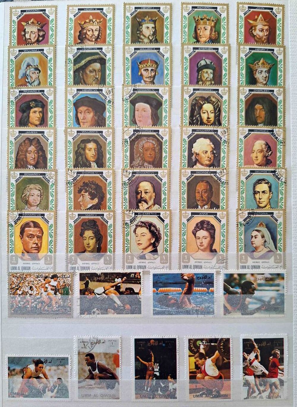 S&eacute;rie de timbres de collection d'Umm Al Quwain A 